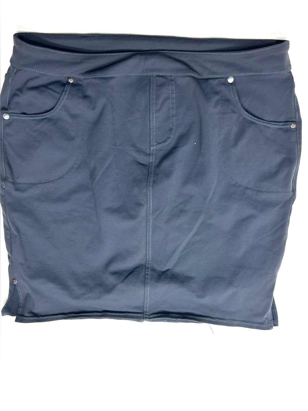 Athleta Stretch Dark Gray Knit Pocket Mini Skirt